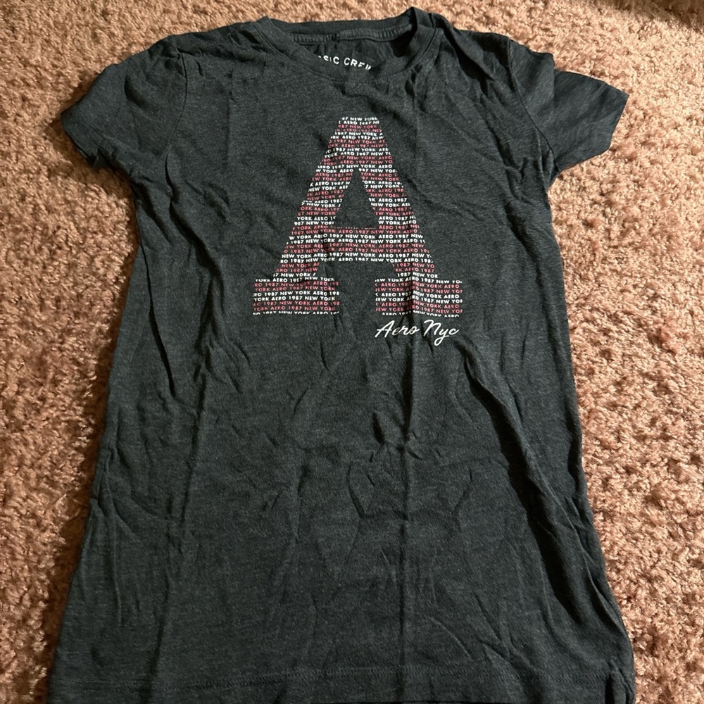 Aeropostale Classic Crew Black Tee